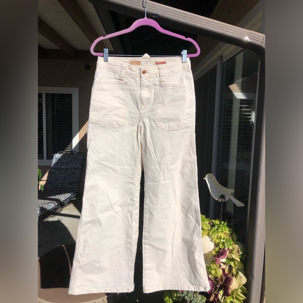 Pilcro Carpenter Wide-leg White Jeans